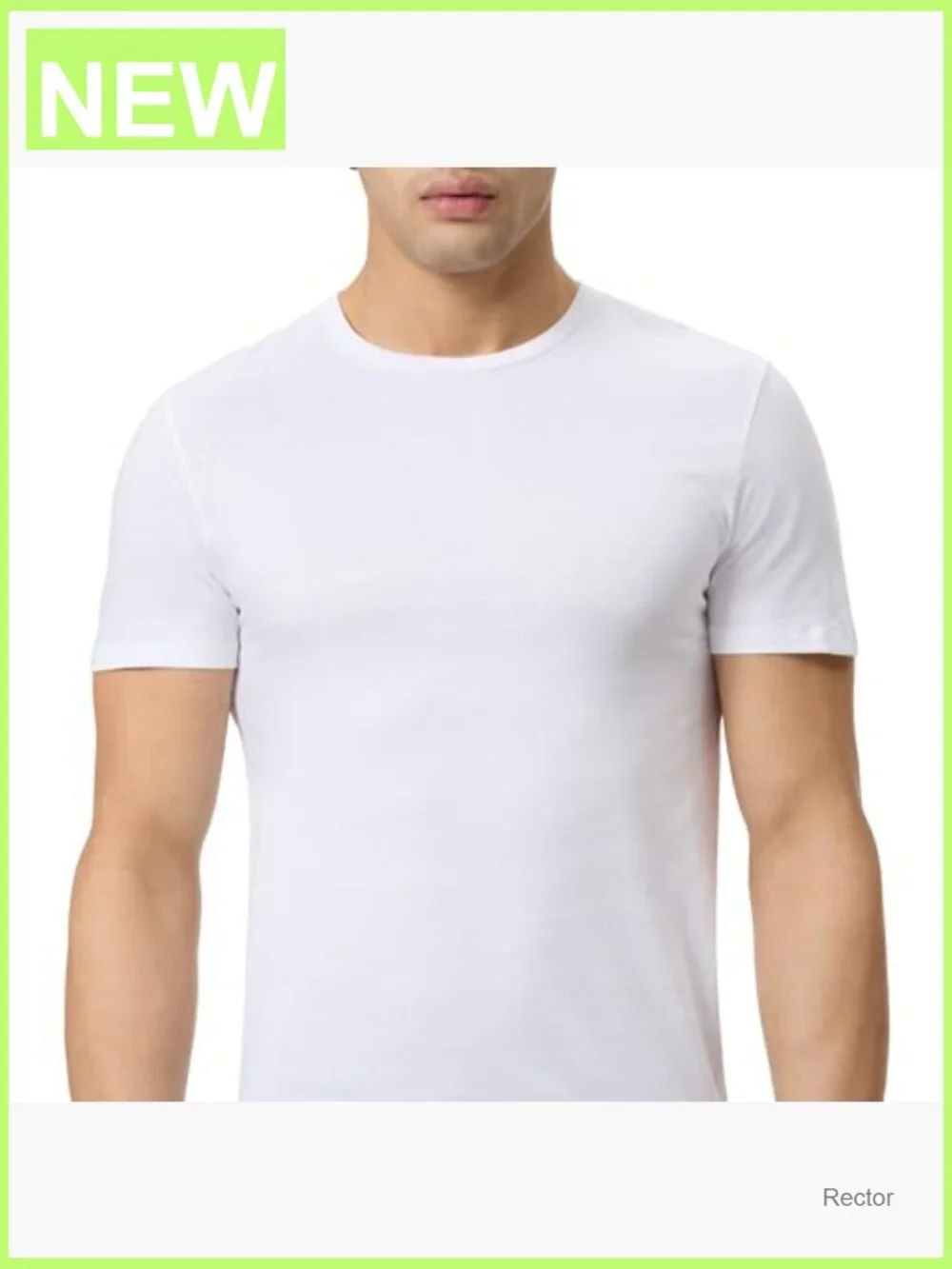 Men's 100% Cotton Slim Fit Crew Neck Undershirt - Short Sleeve